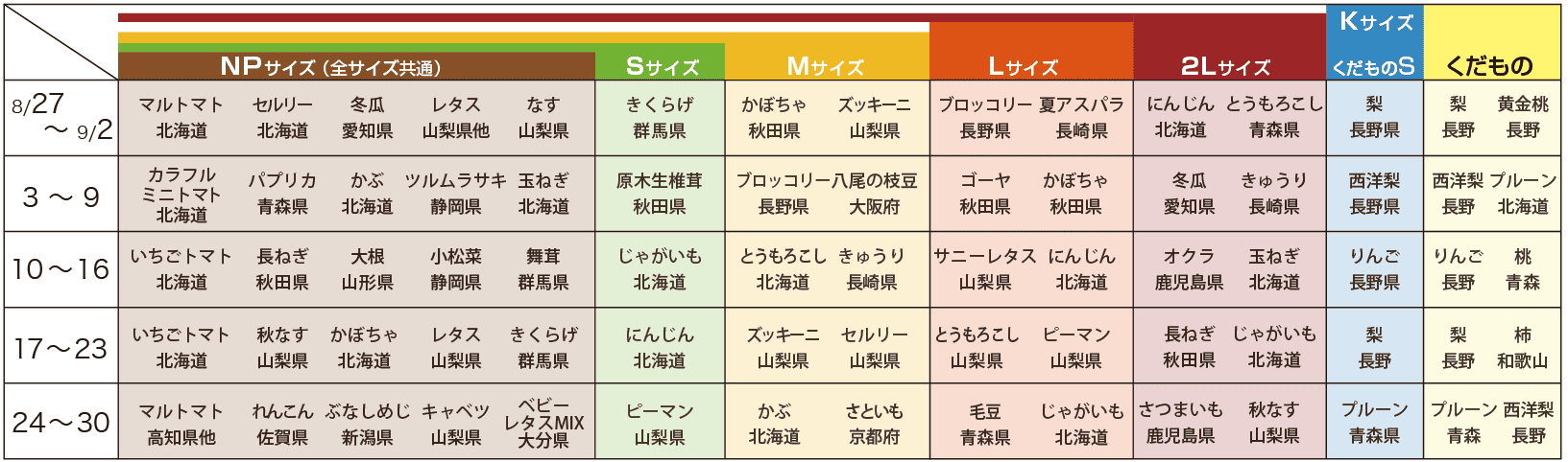 202609定期便予定